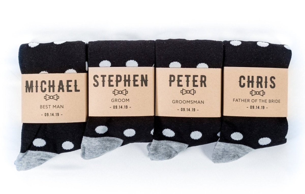 Groomsmen Socks Groomsmen Socks with Custom Labels by Groovy Groomsmen Gifts