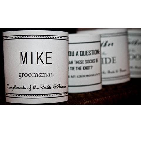 Man Bags Groomsmen Socks Label by Groovy Groomsmen Gifts