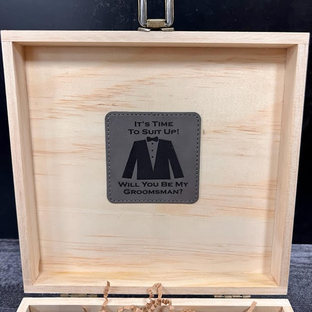 groovy laser Wearable Groomsmen Proposal Gift Box by Groovy Groomsmen Gifts