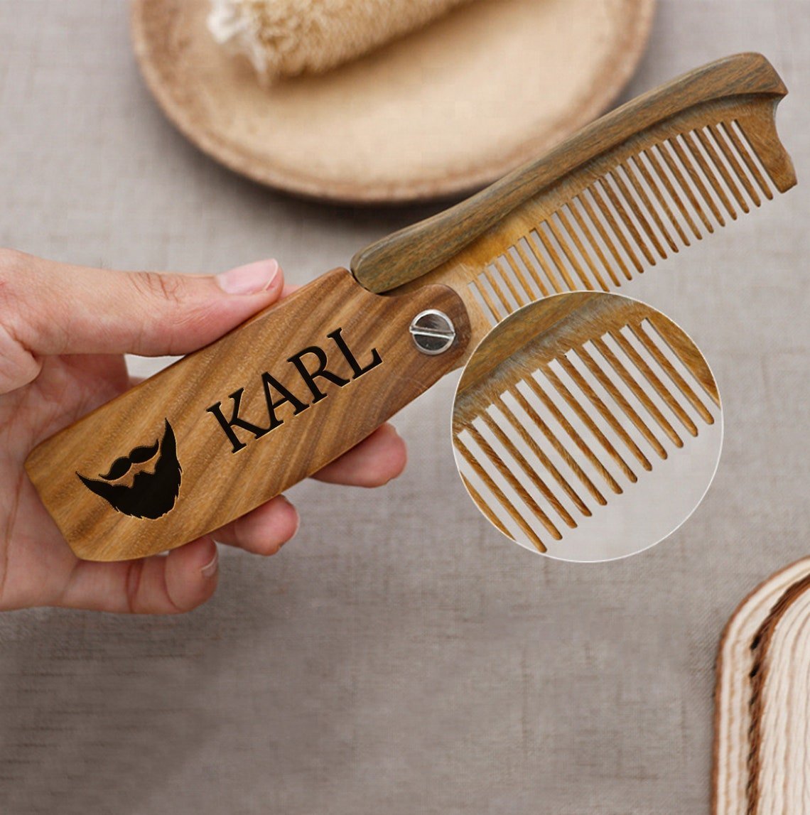 Guy Gifts Wood You Comb Over by Groovy Groomsmen Gifts