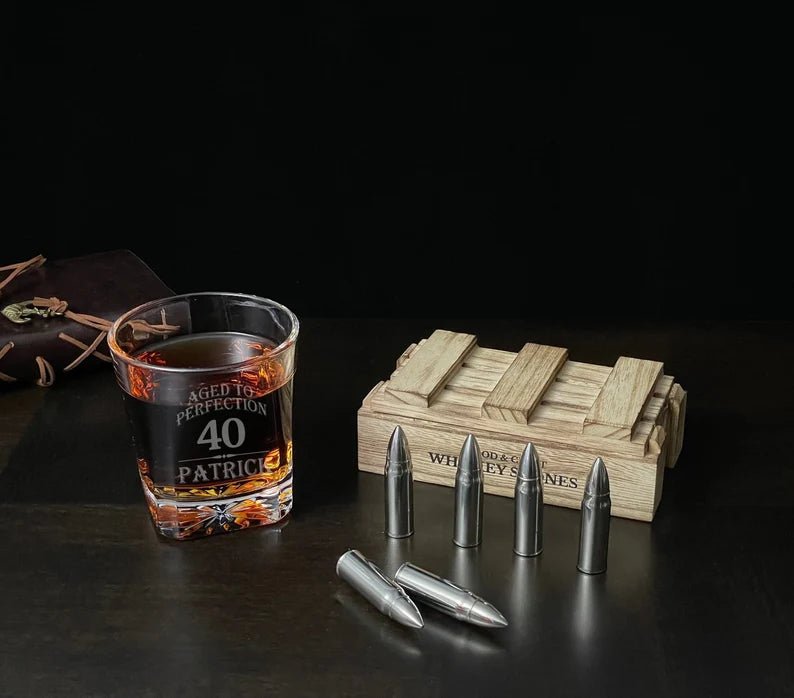 Whiskey High Caliber Whiskey Glass by Groovy Groomsmen Gifts