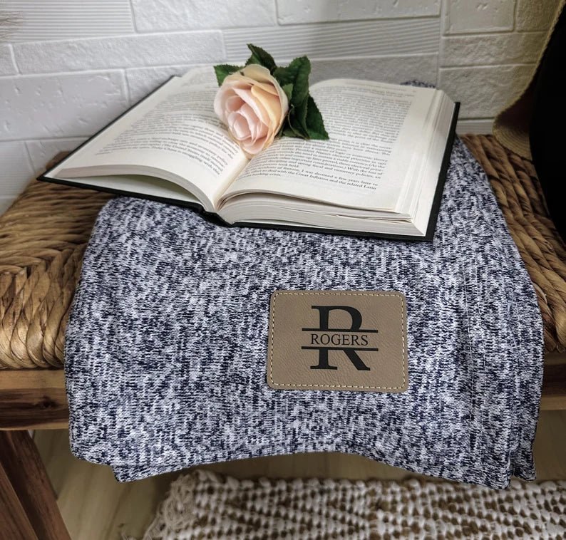 Home Decor Sweater Fleece Personalized Blanket by Groovy Groomsmen Gifts