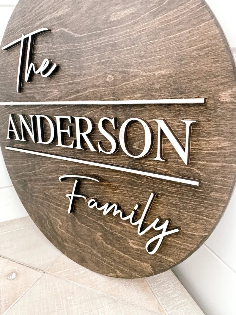 housewarming gift Family Wall Sign by Groovy Groomsmen Gifts