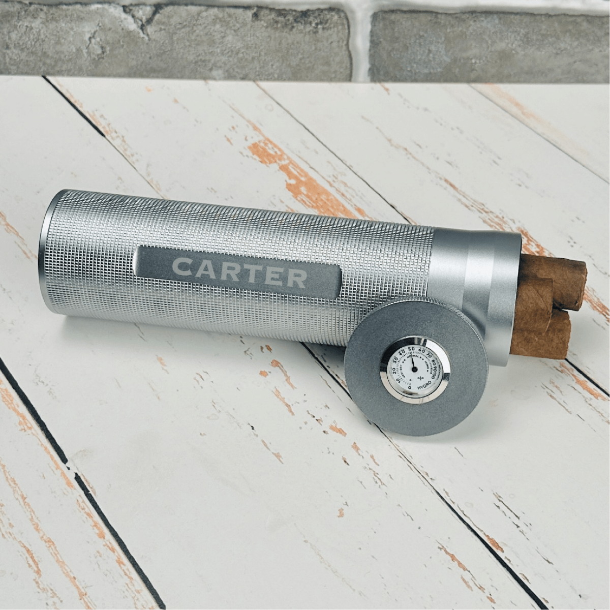 humidor Silver Stasher by Groovy Groomsmen Gifts