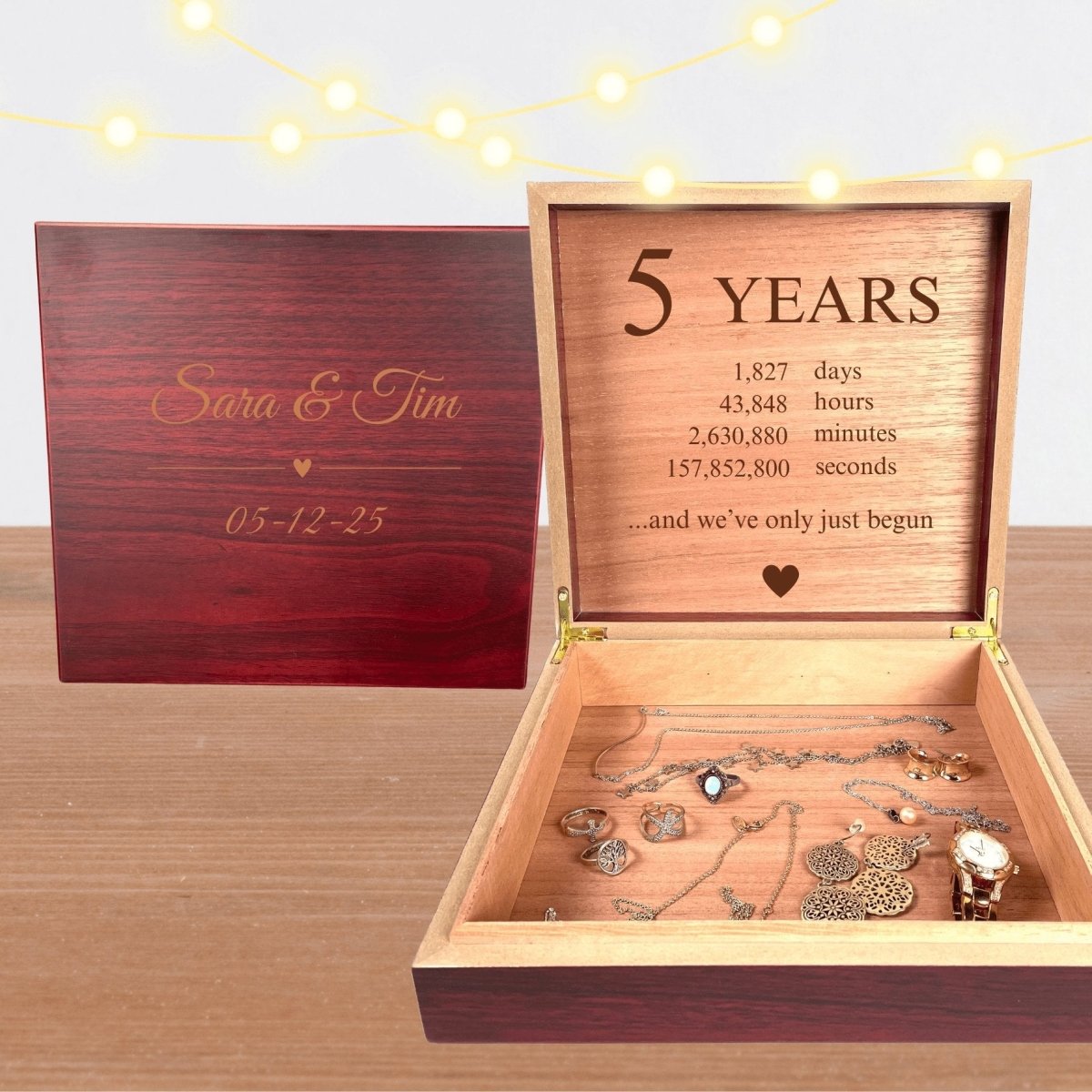 Jewelry Box Sentimental Personalized Keepsake Box by Groovy Groomsmen Gifts