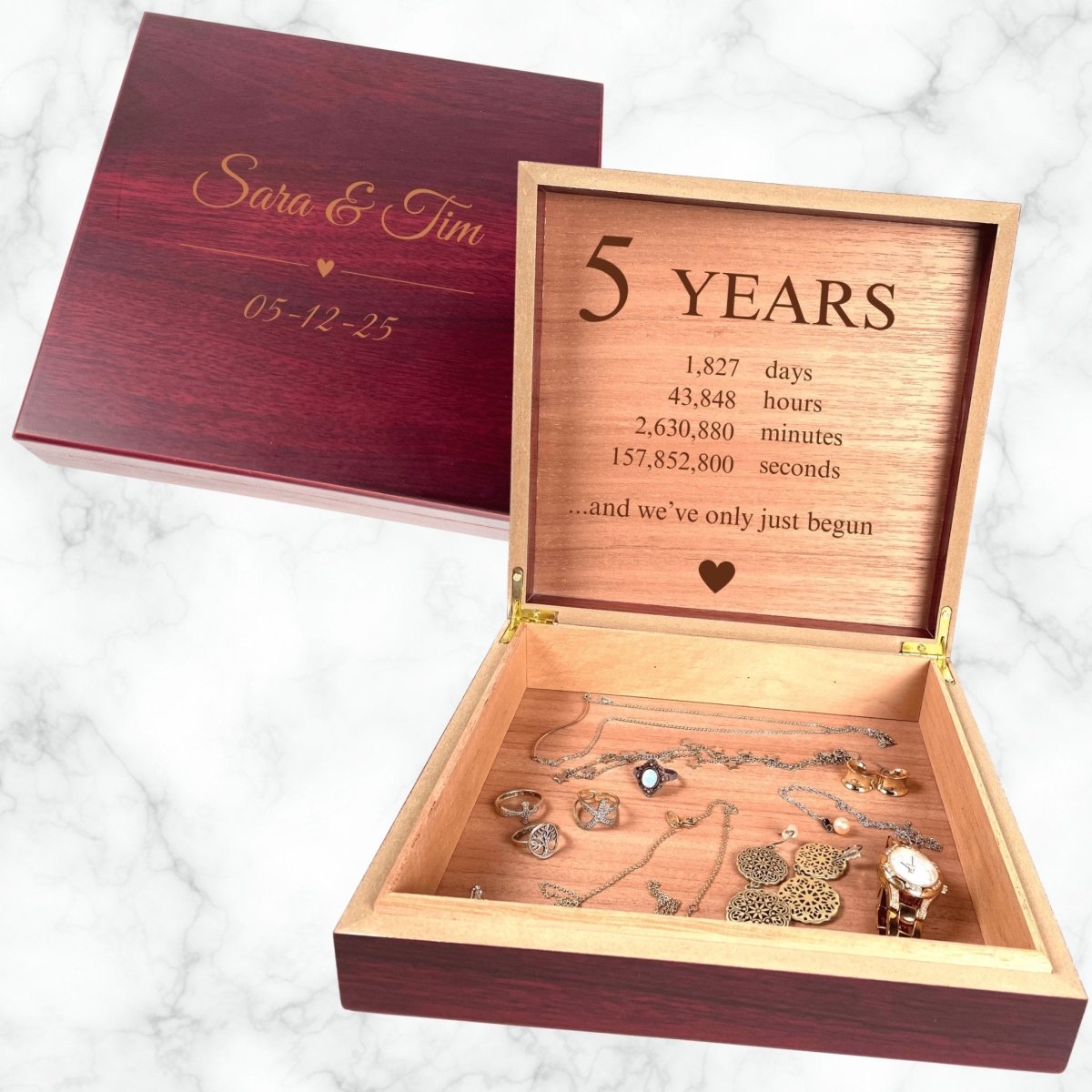 Jewelry Box Sentimental Personalized Keepsake Box by Groovy Groomsmen Gifts