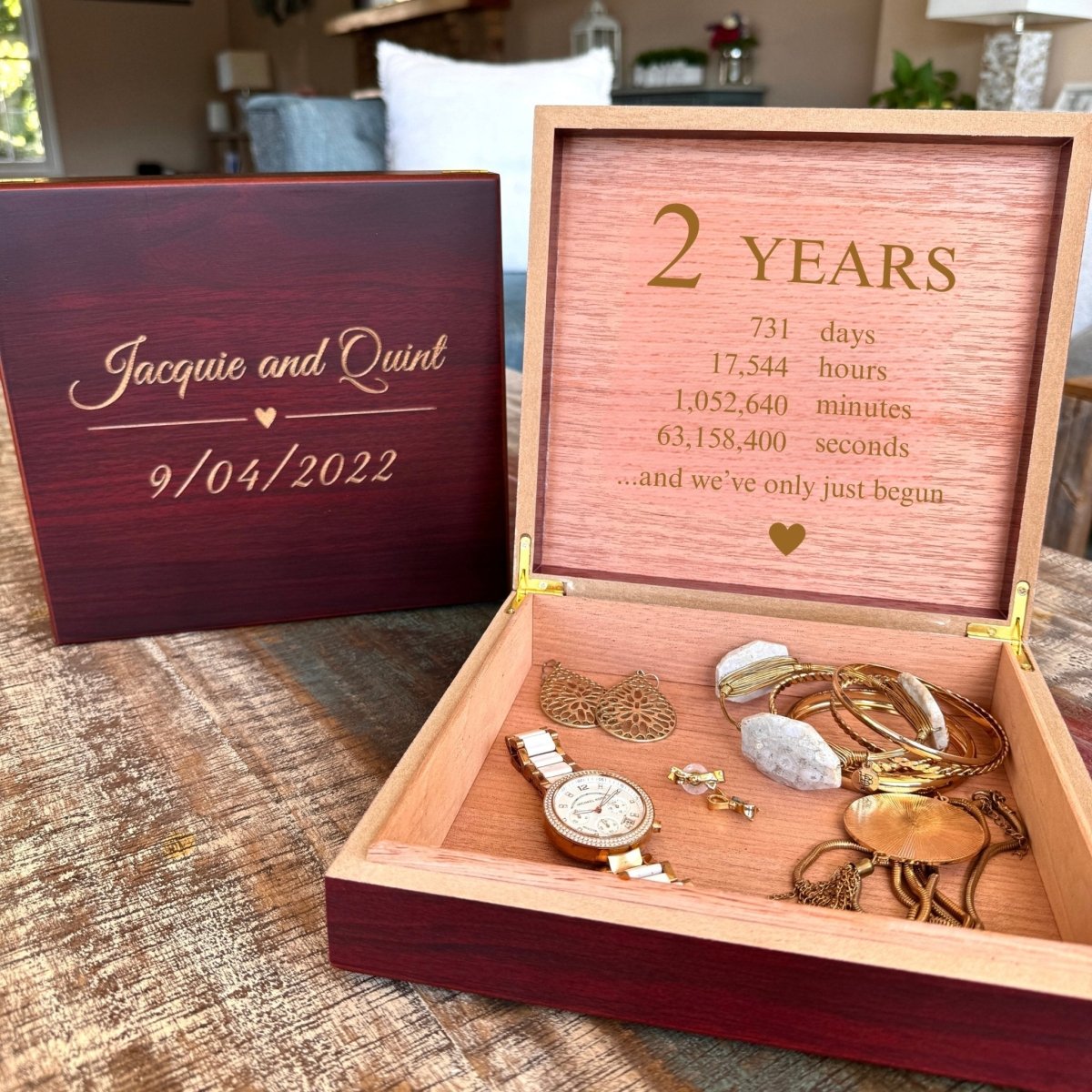 Jewelry Box Sentimental Personalized Keepsake Box by Groovy Groomsmen Gifts