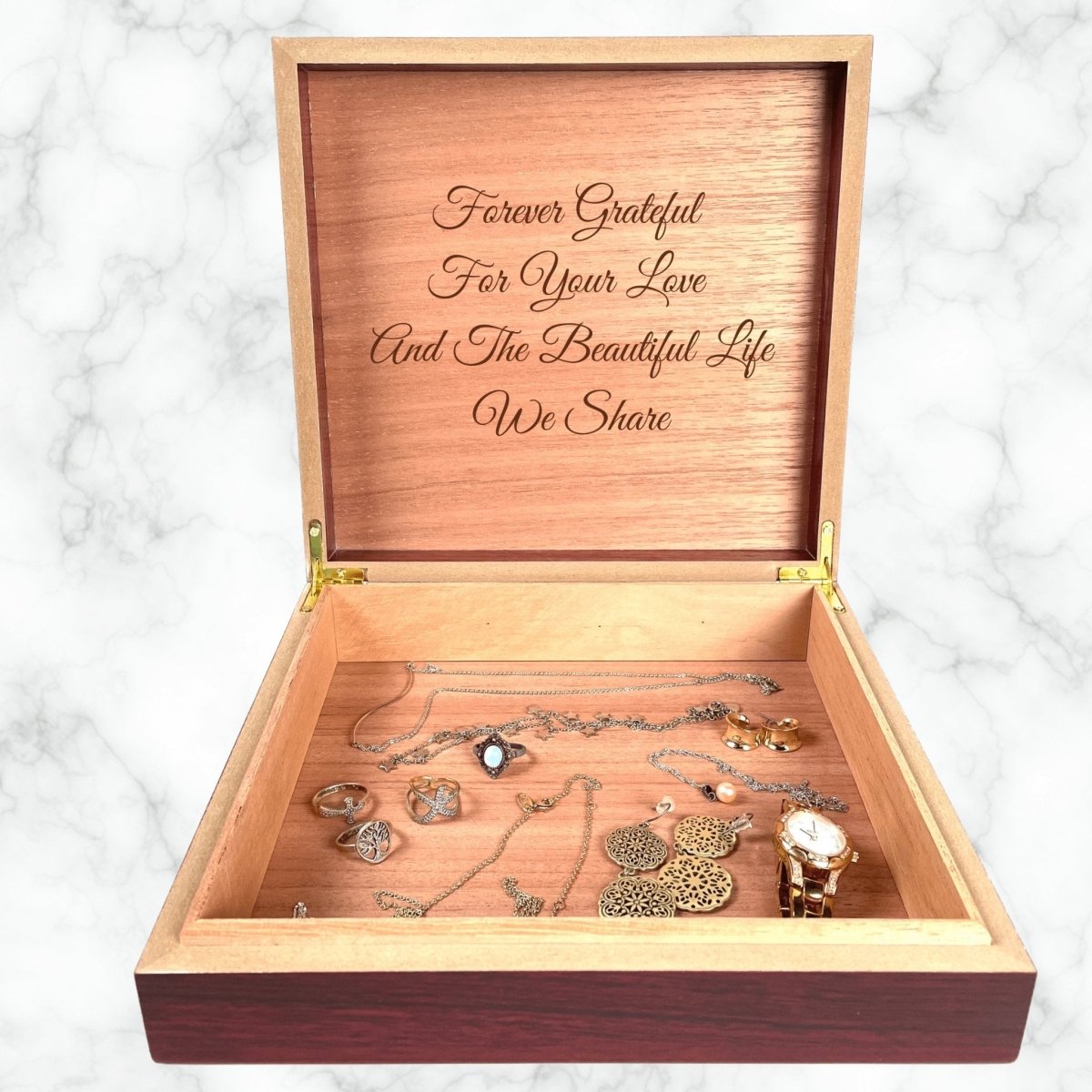 Jewelry Box Sentimental Personalized Keepsake Box by Groovy Groomsmen Gifts