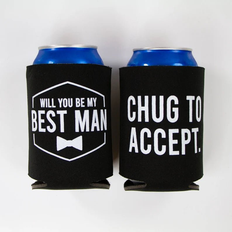 koozie Wedding Can Coolers by Groovy Groomsmen Gifts