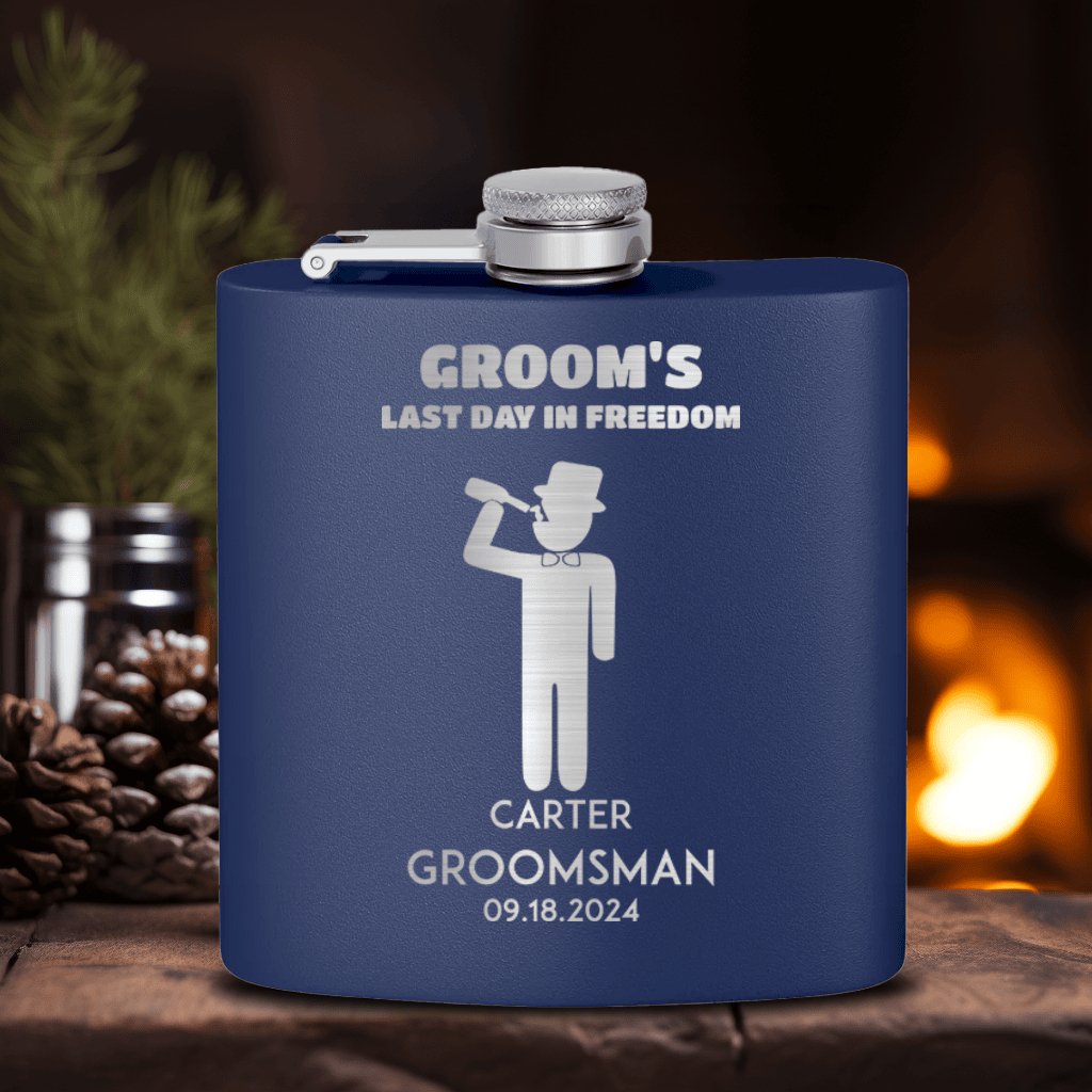 Groomsman Flasks Last Day Of Freedom Flask by Groovy Groomsmen Gifts