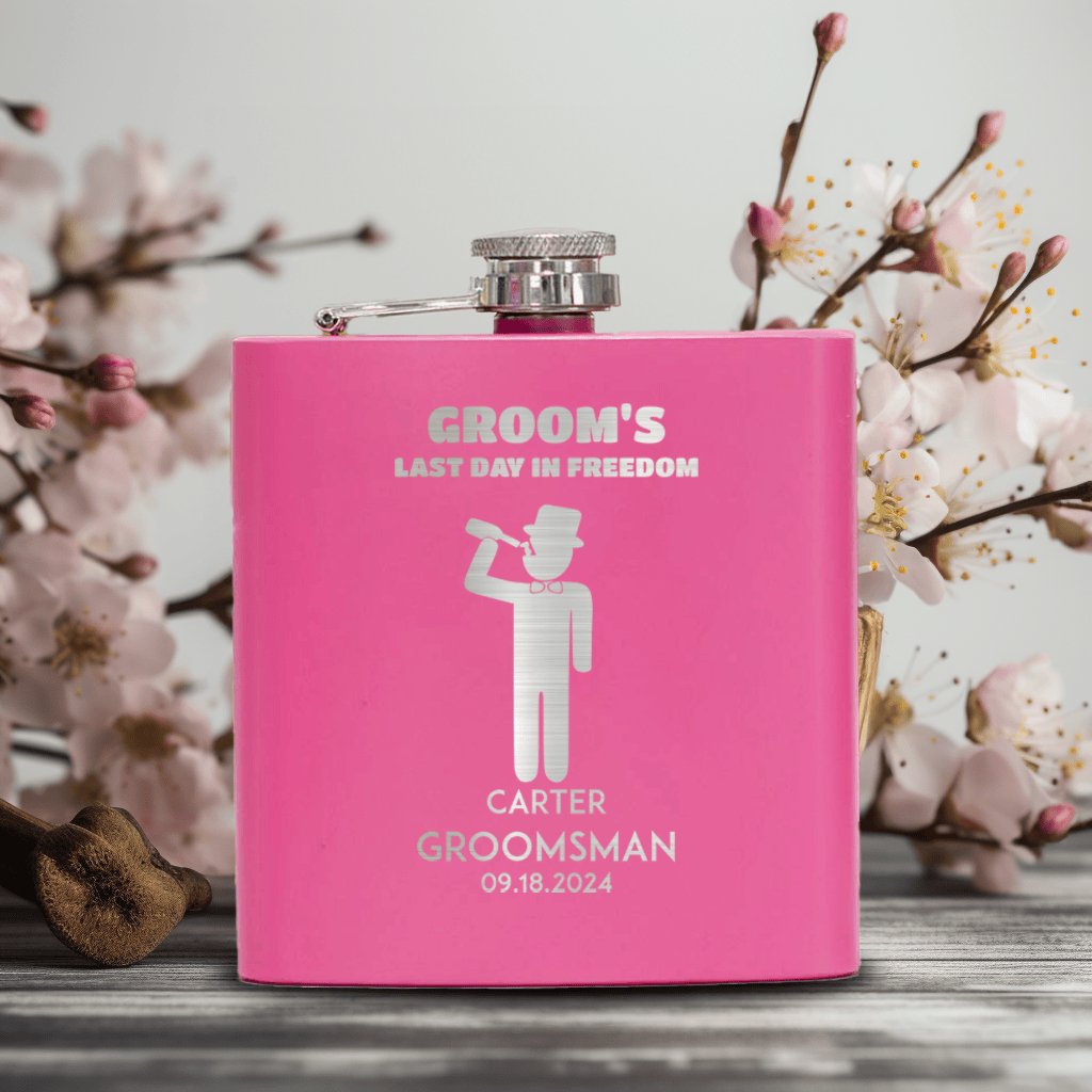 Groomsman Flasks Last Day Of Freedom Flask by Groovy Groomsmen Gifts