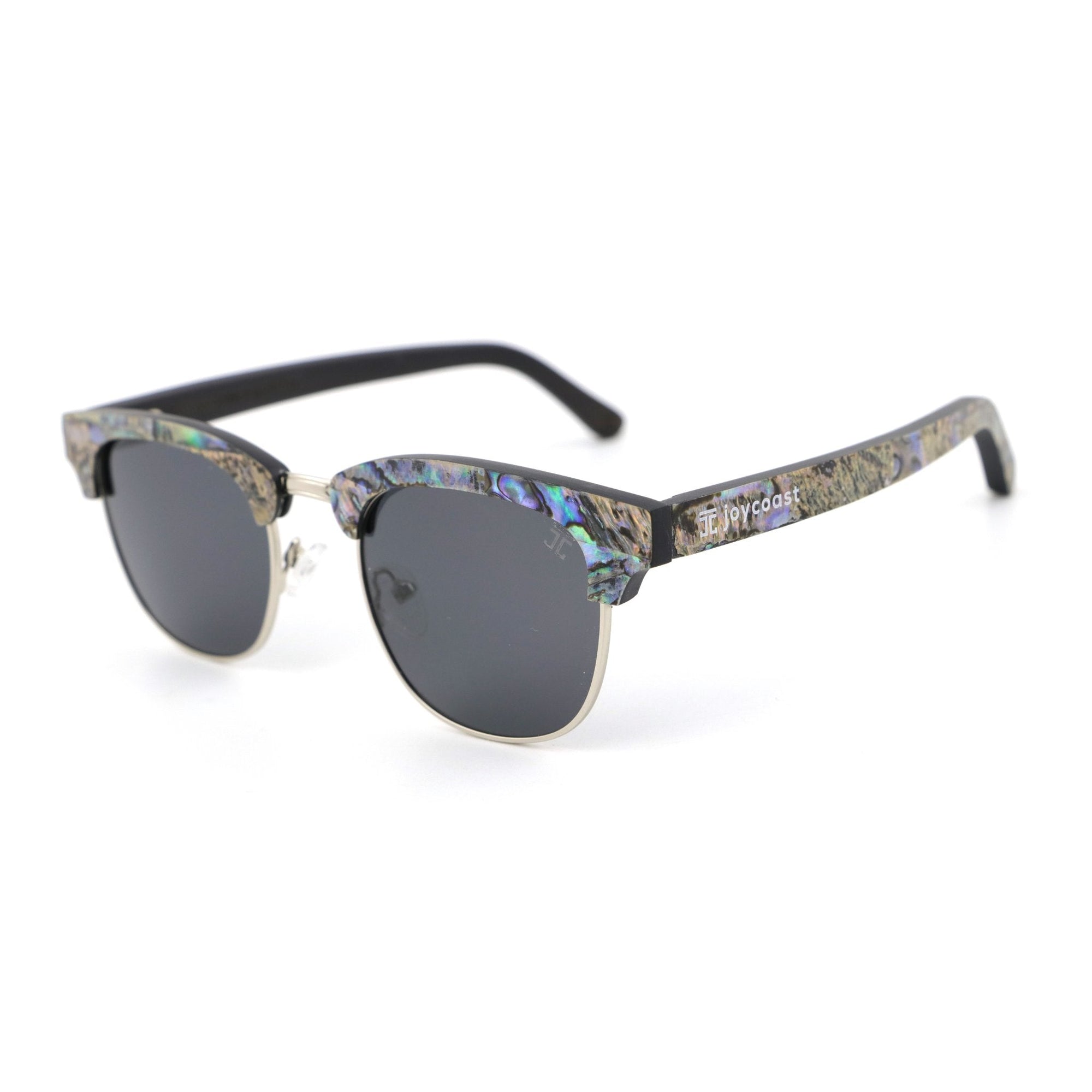 Wooden Sunglasses Malcolm 2 | Abalone by Groovy Groomsmen Gifts