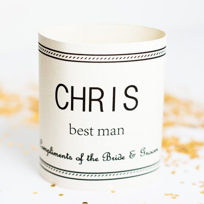 Man Bags Groomsmen Socks Label by Groovy Groomsmen Gifts