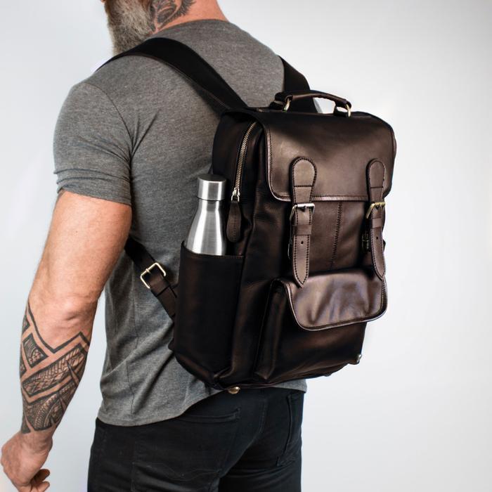 Man Bags The City Backpack by Groovy Groomsmen Gifts