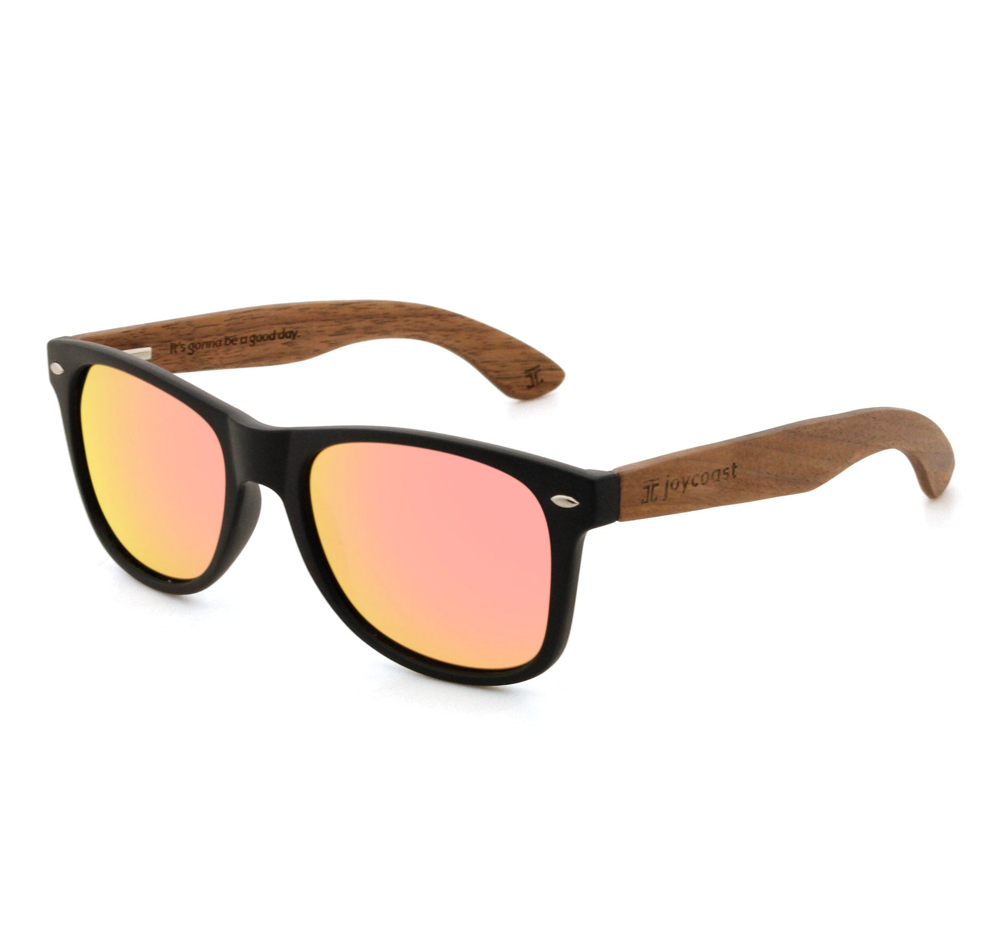 Wooden Sunglasses Mozz | American Walnut Sunglasses by Groovy Groomsmen Gifts