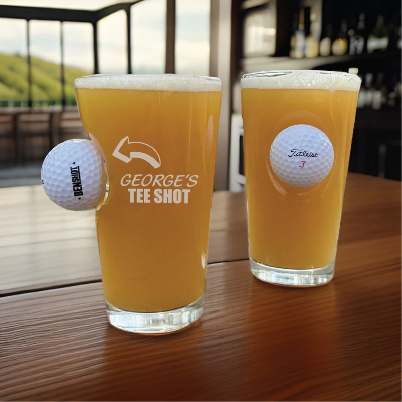 Swing and Sip Golf Ball Pint Glass