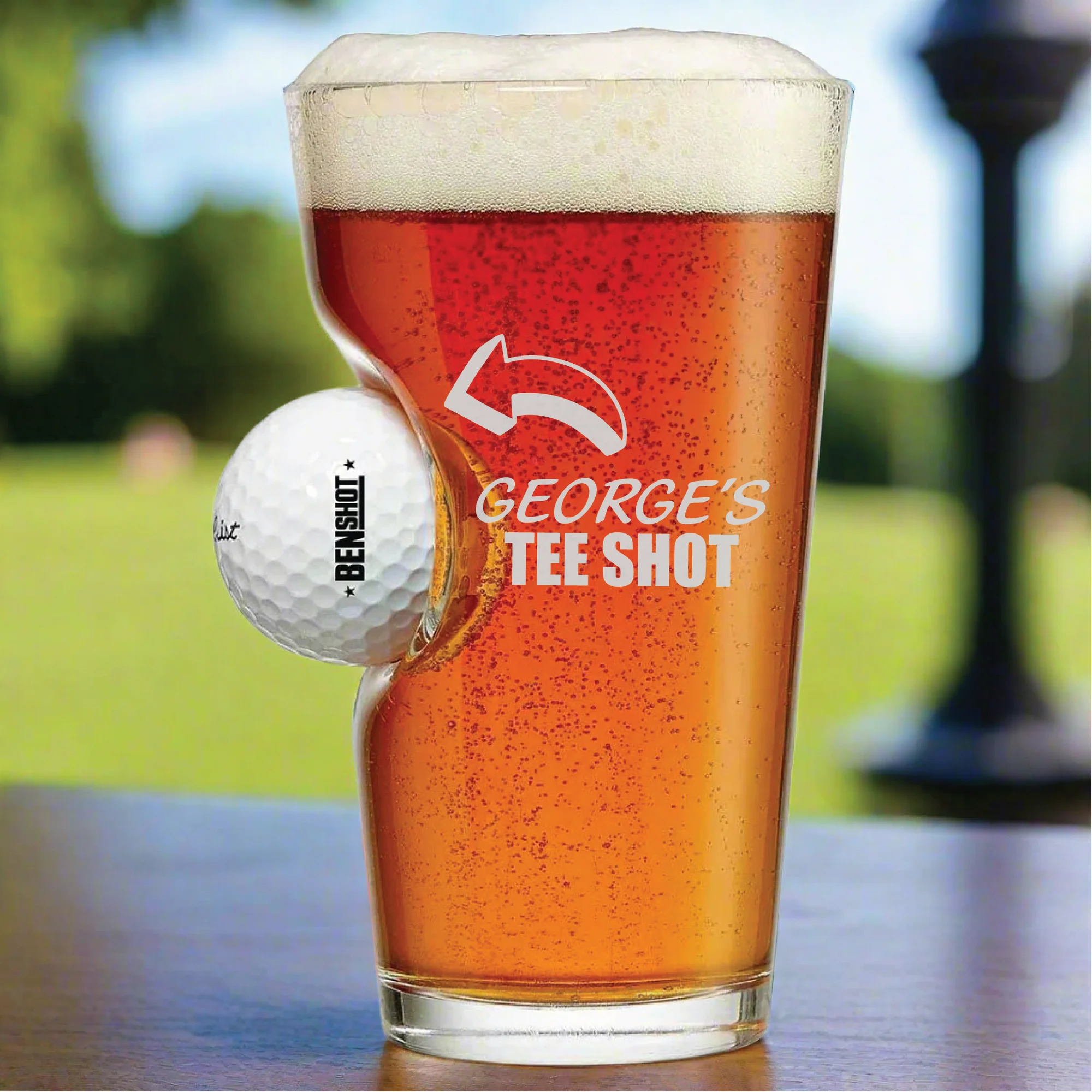 Swing and Sip Golf Ball Pint Glass