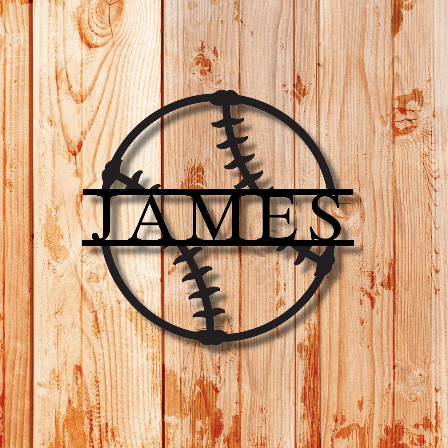 Baseball Personalized Baseball Metal Sign by Groovy Groomsmen Gifts