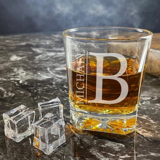 Personalized Bourbon Glass - Groovy Groomsmen Gifts