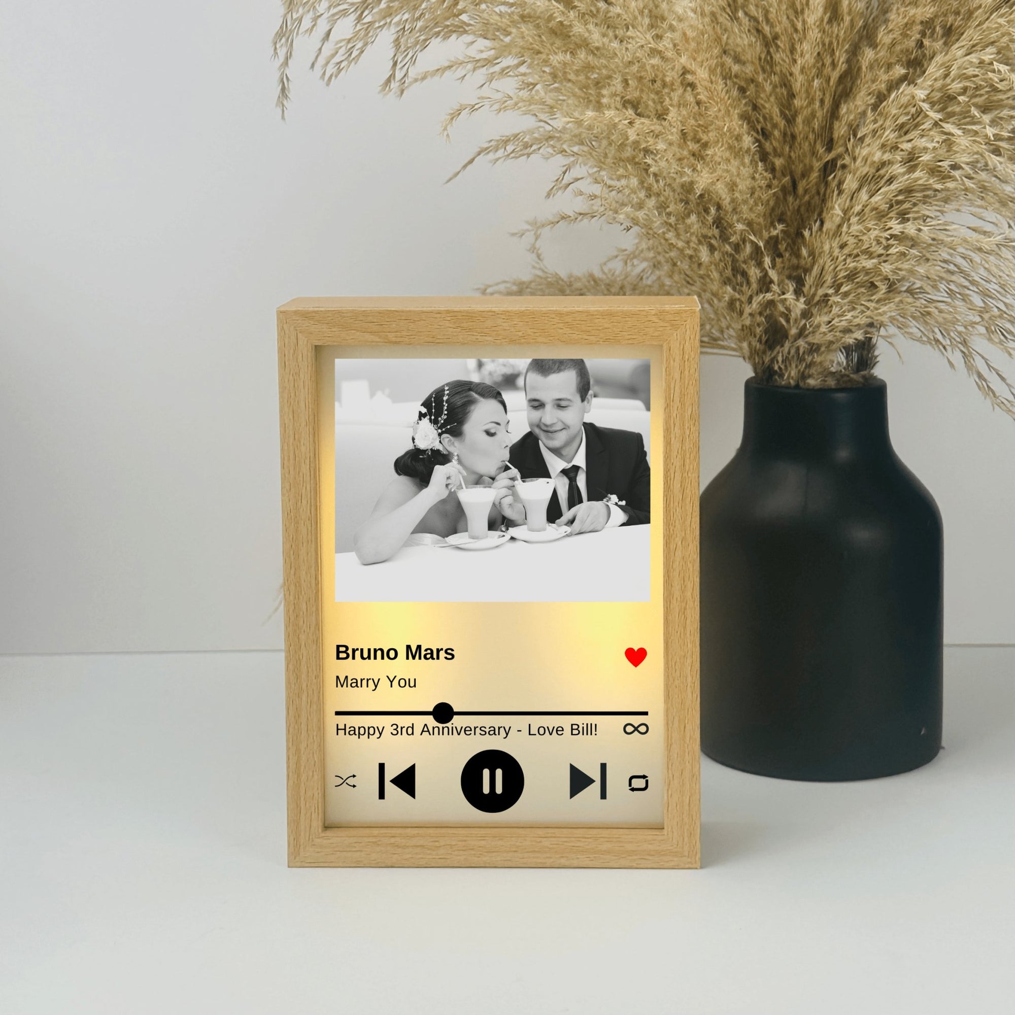 Photo Frame Personalized Couple's Song Photo Frame by Groovy Groomsmen Gifts