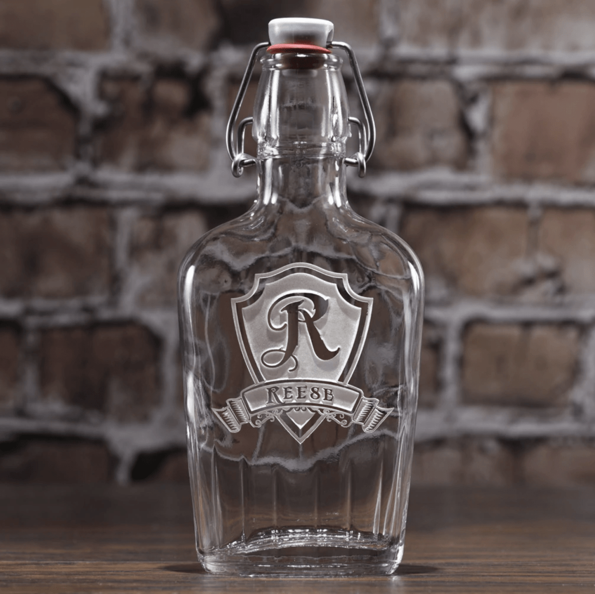 Personalized Flasks Classy Glass Flask by Groovy Groomsmen Gifts