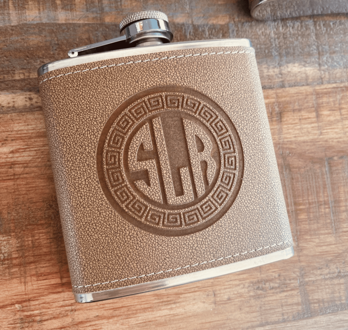 Personalized Flasks Monogram Flask by Groovy Groomsmen Gifts