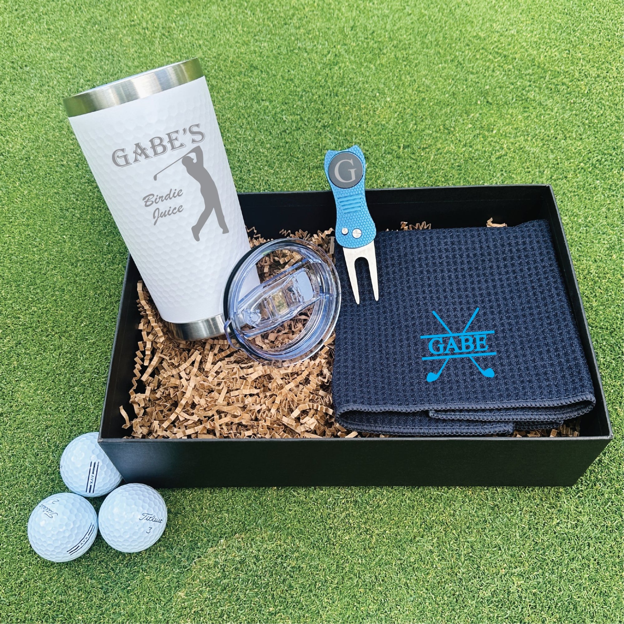 Personalized Golf Gift Box Set - Groovy Groomsmen Gifts