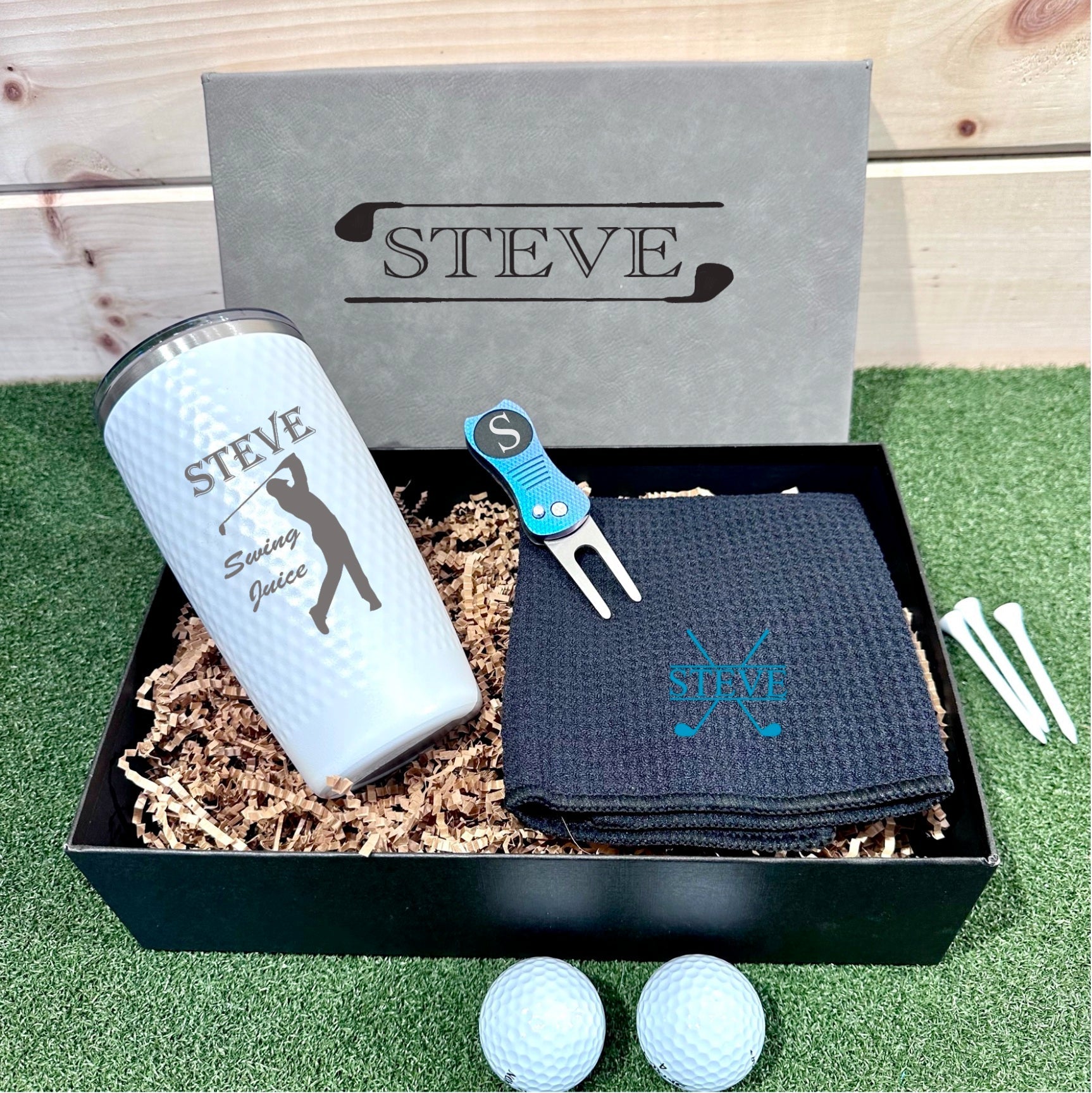 Personalized Golf Gift Box Set - Groovy Groomsmen Gifts