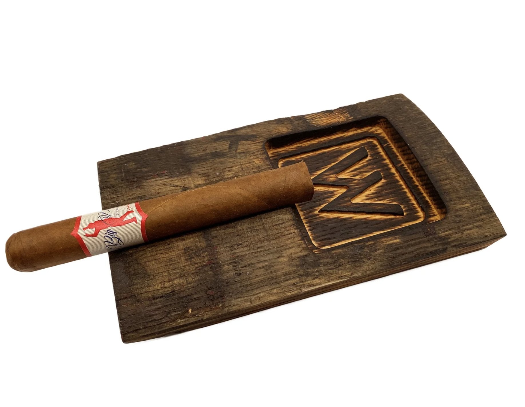 Ashtrays Personalized Wood Whiskey Ashtray by Groovy Groomsmen Gifts