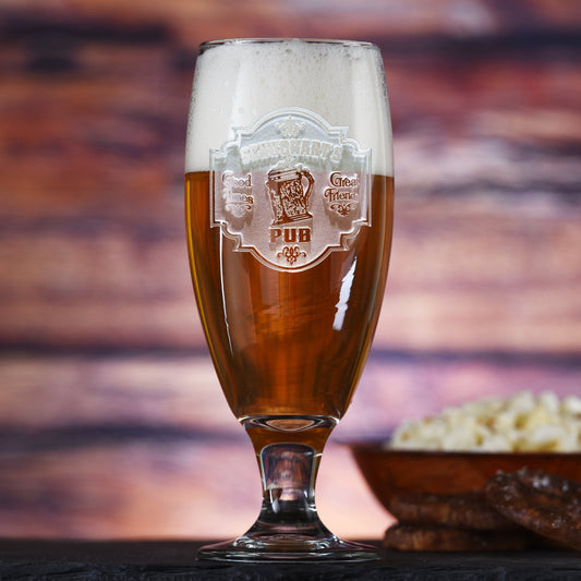 pint glass Personalized Pub Goblet by Groovy Groomsmen Gifts