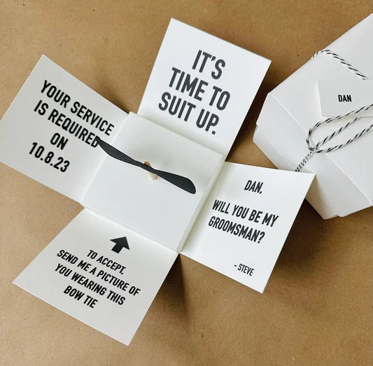 Proposal Box Funny Groomsman Proposal Box by Groovy Groomsmen Gifts