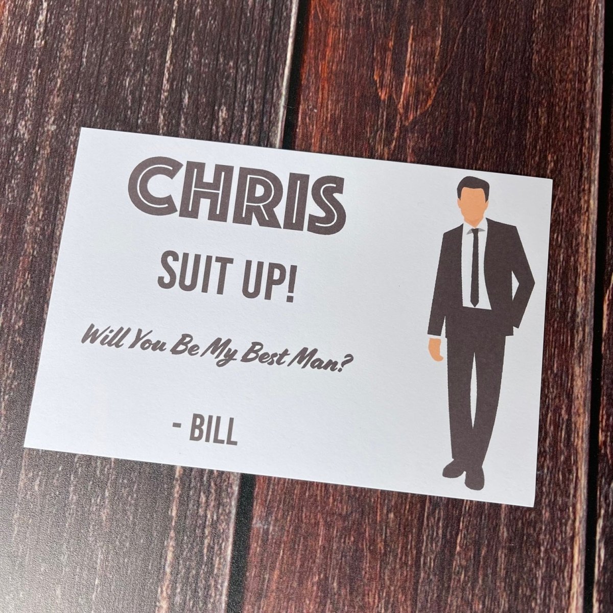 Proposal Card Suit Up Proposal Card by Groovy Groomsmen Gifts