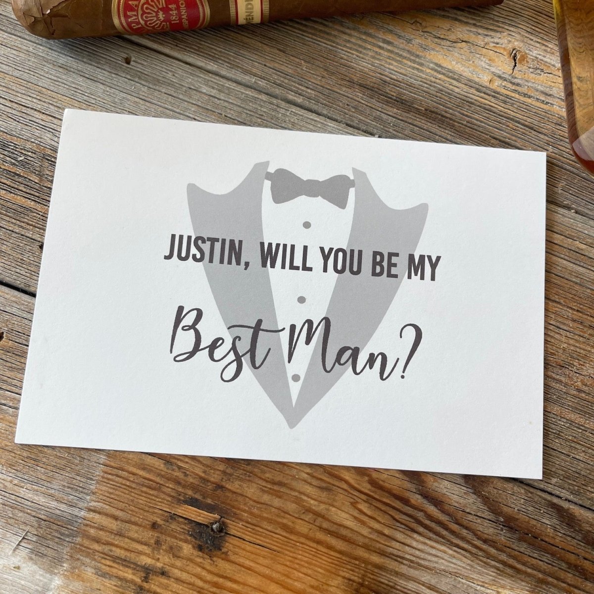 Proposal Card Will You Be My Groomsman Proposal Card by Groovy Groomsmen Gifts