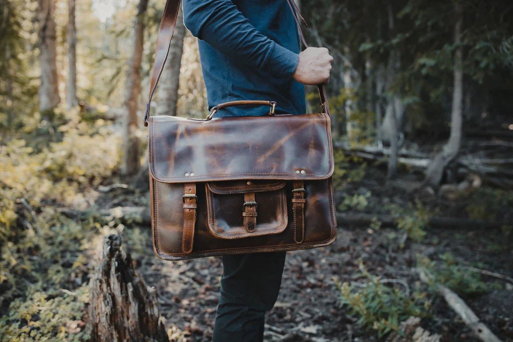 Messenger Bag Rugged Businessmen's Briefcase by Groovy Groomsmen Gifts