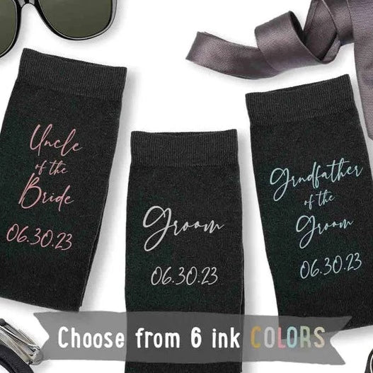 Socks Scripted Socks by Groovy Groomsmen Gifts