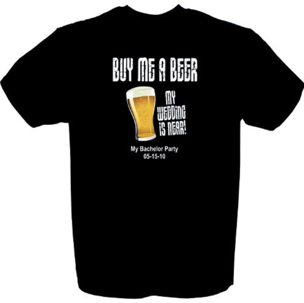 Shirts Personalized Bachelor Beer Shirt by Groovy Groomsmen Gifts