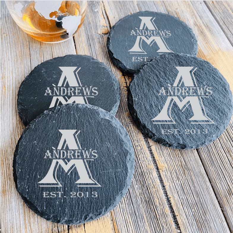 Slate Coaster Set by Groovy Groomsmen Gifts