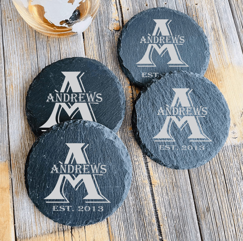 Slate Coaster Set by Groovy Groomsmen Gifts