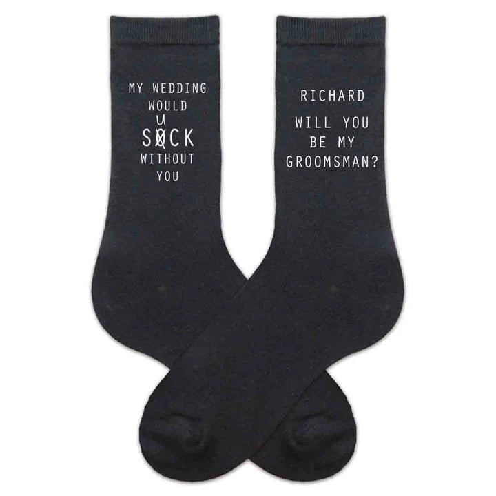 Socks Personalized Groomsmen Proposal Socks by Groovy Groomsmen Gifts