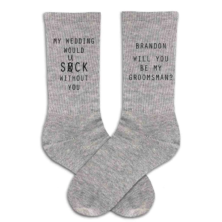 Socks Personalized Groomsmen Proposal Socks by Groovy Groomsmen Gifts