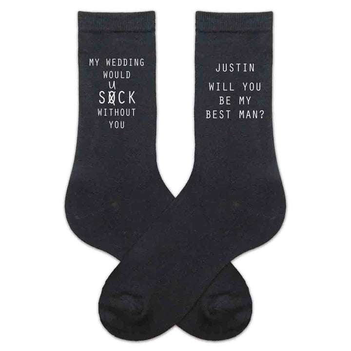 Socks Personalized Groomsmen Proposal Socks by Groovy Groomsmen Gifts