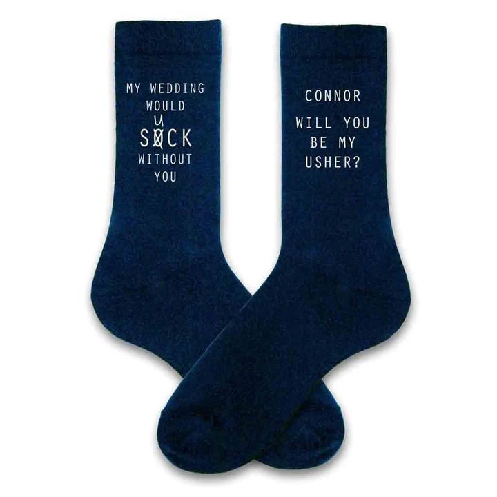 Socks Personalized Groomsmen Proposal Socks by Groovy Groomsmen Gifts