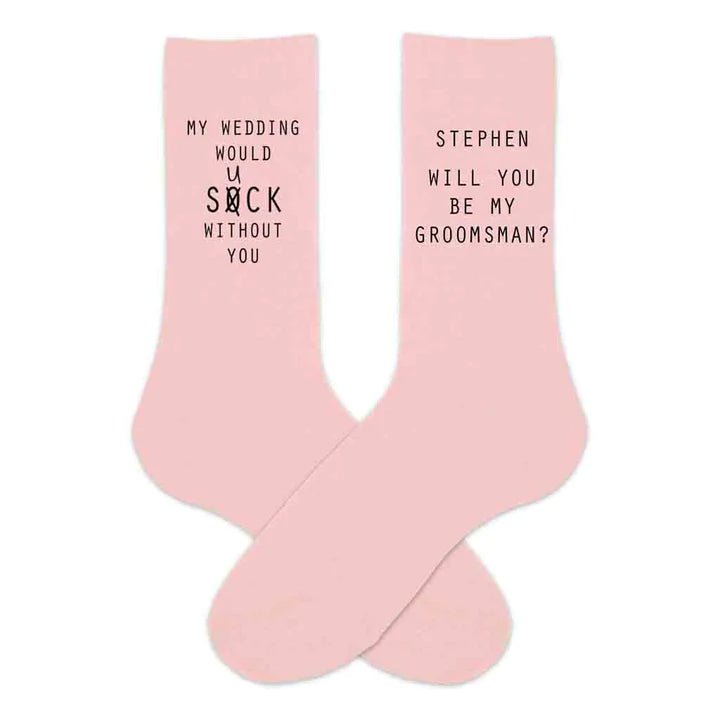 Socks Personalized Groomsmen Proposal Socks by Groovy Groomsmen Gifts