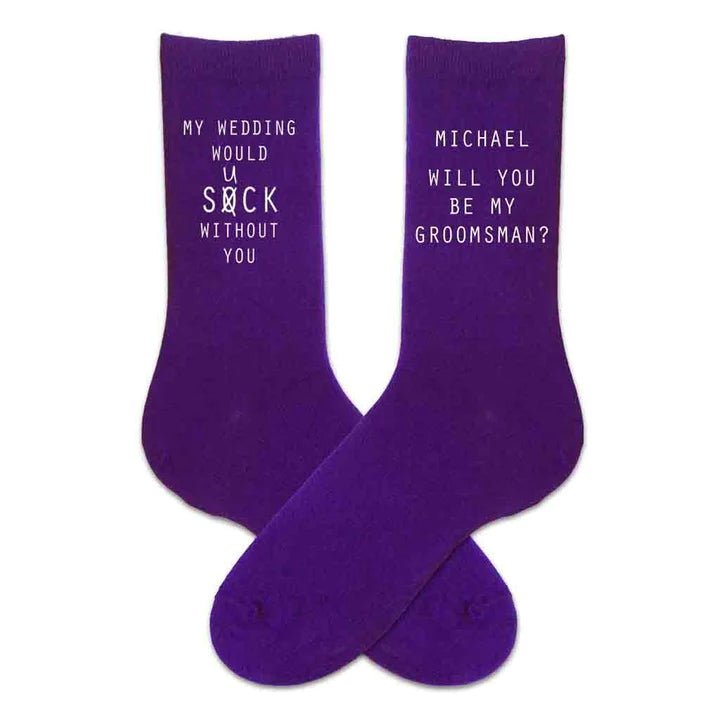 Socks Personalized Groomsmen Proposal Socks by Groovy Groomsmen Gifts