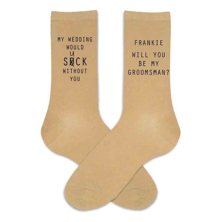 Socks Personalized Groomsmen Proposal Socks by Groovy Groomsmen Gifts