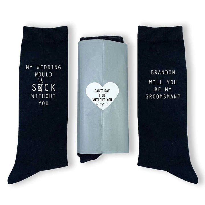 Socks Personalized Groomsmen Proposal Socks by Groovy Groomsmen Gifts