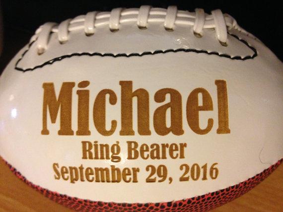 Sports Groomsmen Gifts Personalized Pigskin by Groovy Groomsmen Gifts