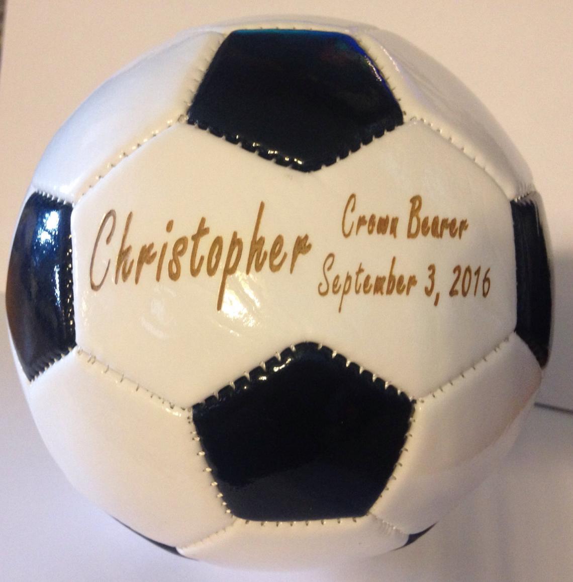 Sports Personalized Soccer Ball Proposal by Groovy Groomsmen Gifts