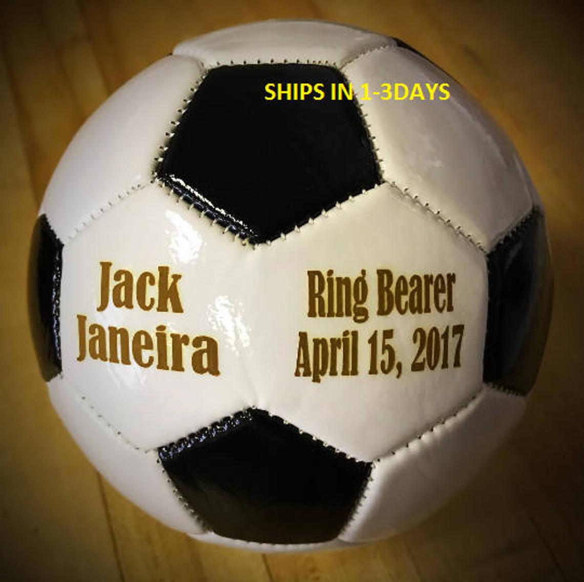 Sports Personalized Soccer Ball Proposal by Groovy Groomsmen Gifts