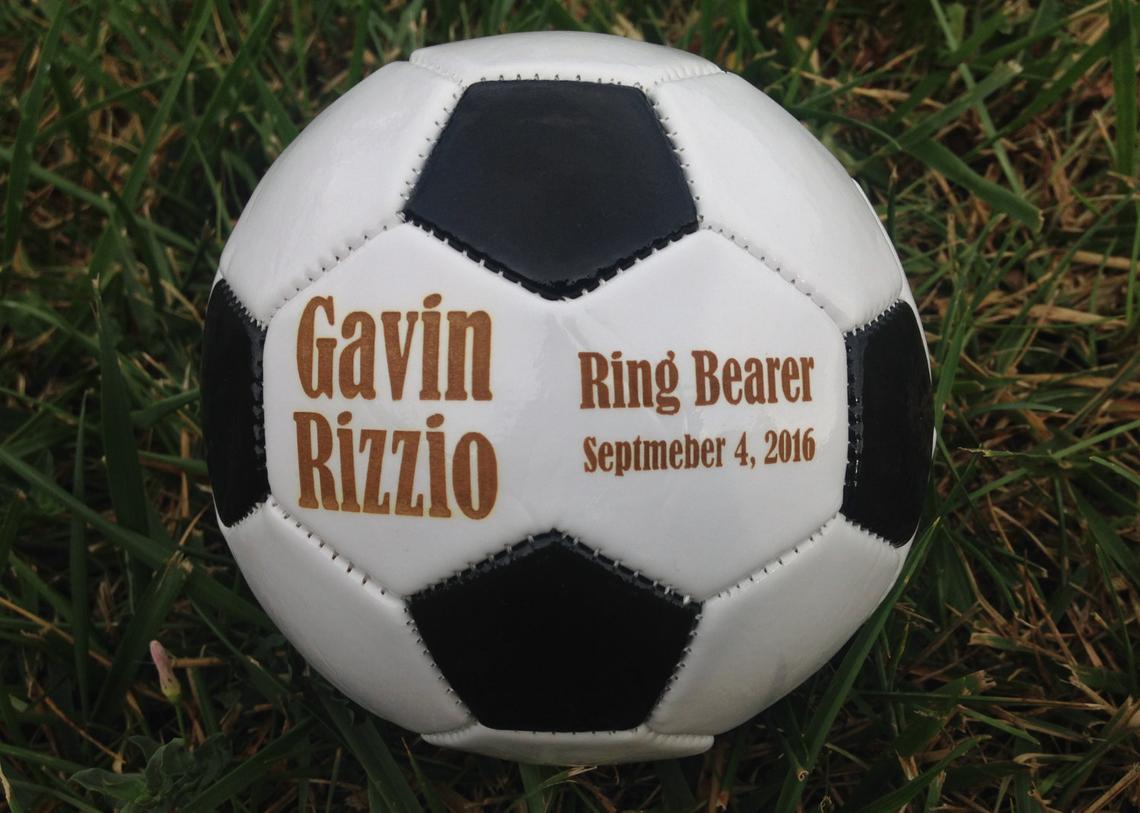 Sports Personalized Soccer Ball Proposal by Groovy Groomsmen Gifts